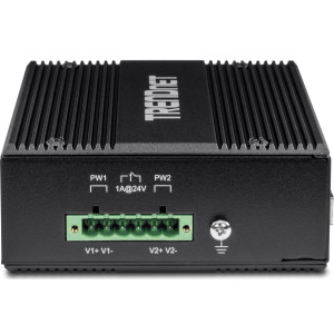 TRENDnet TI-UPG62 7-Port Gigabit Ethernet Switch, 4 Gigabit PoE++, 1 Gigabit shared, & 2 Gigabit SFP slots, 12 Gbps switching capacity, DIN-rail/wall mount